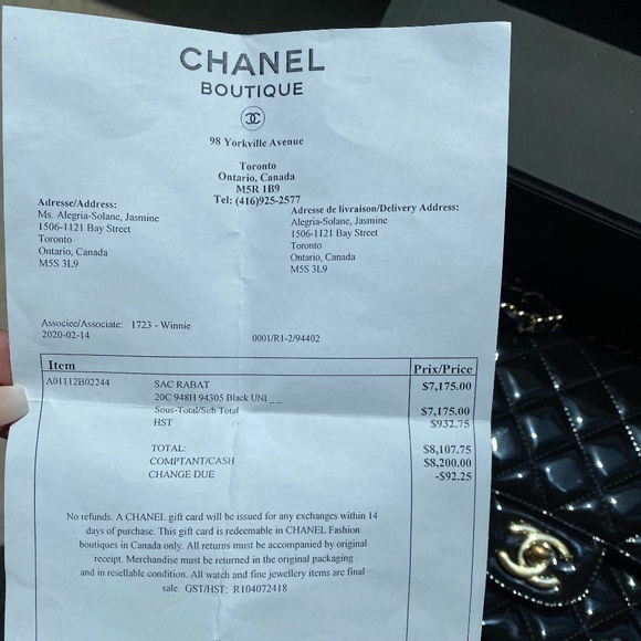 AUTHENTIC Chanel Black Patent Leather Medium Class - Picture 7 of 9